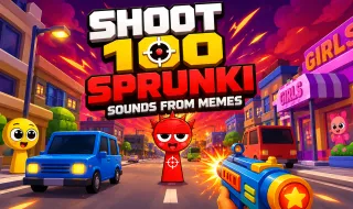 Shoot 100 Sprunki: Sounds from Memes