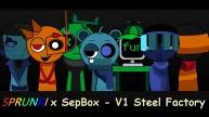 Play Sprunki x SepBox – V1 Steel Factory now!